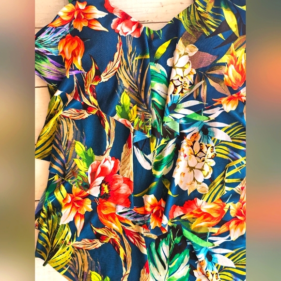 Magicsuit Serenity Rita Tankini Top Swimwear Ruffle Tropical Slimming Control - Picture 3 of 8